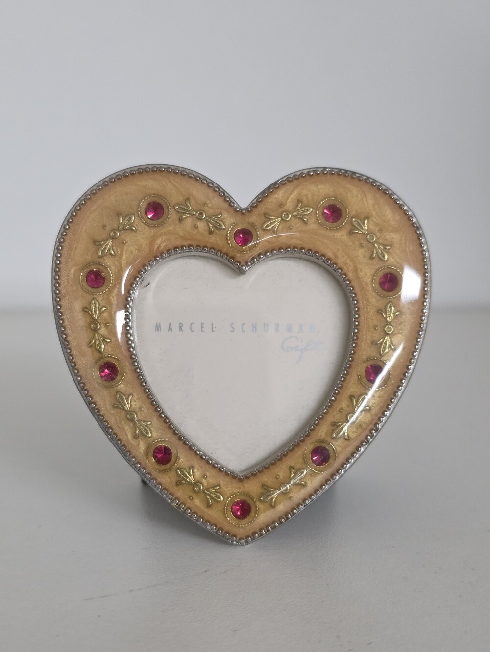 Marcel Schurman Mini Enamel & Crystal Heart Frame
